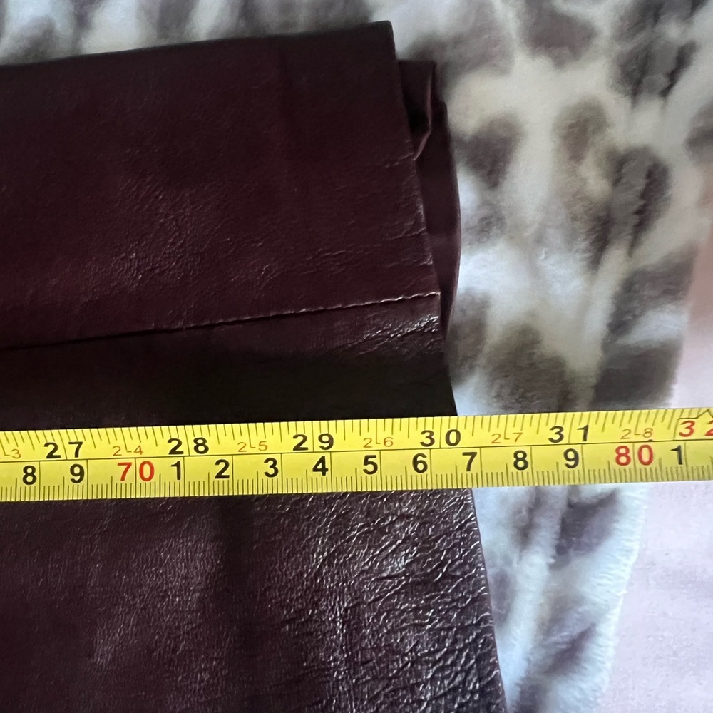 ❤️BURGUNDY-MODA INTERNATIONAL LAMBS LEATHER PANTS IN BURGUNDY OR OX BLOOD❤️XS - Picture 4 of 12